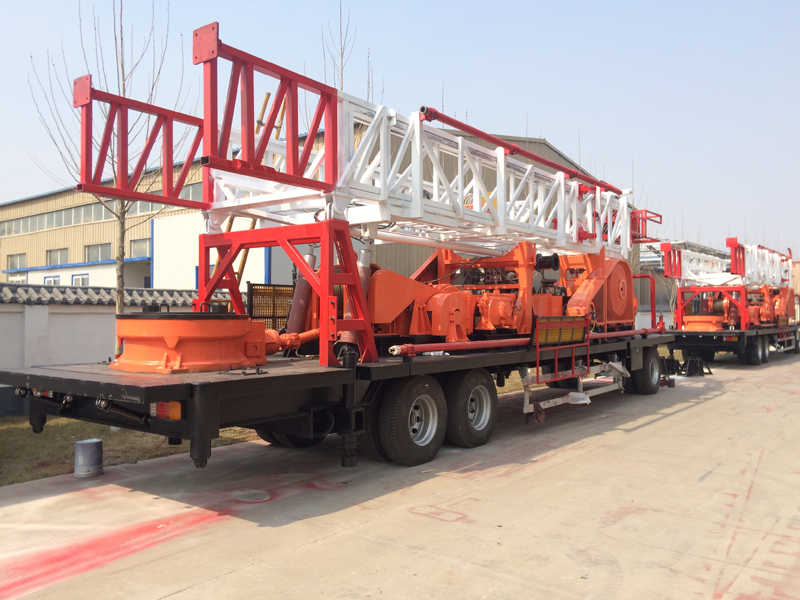 河北永明生产的4套SPT-1500型拖车水源钻机出口埃及用于开罗地区水井施工